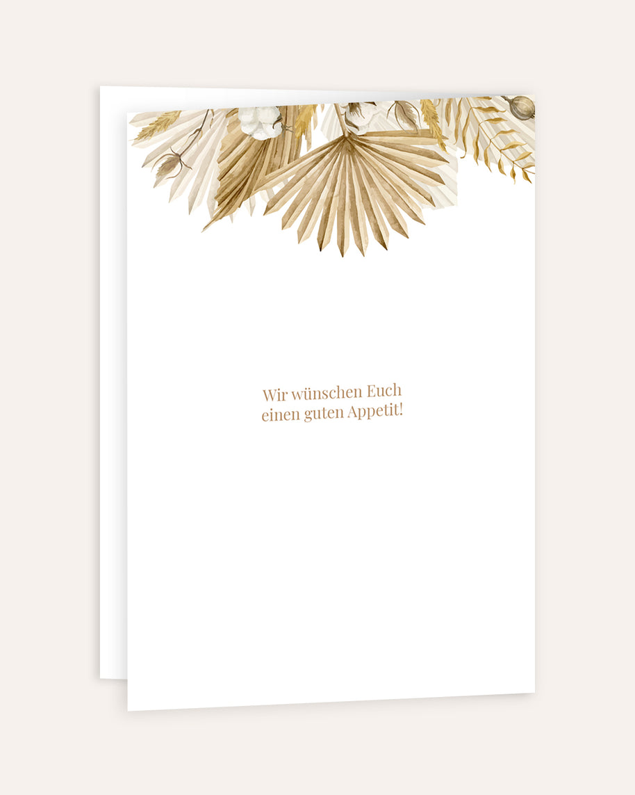 Boho - Menükarte zur Hochzeit Grußkarte Lieblingsmensch®