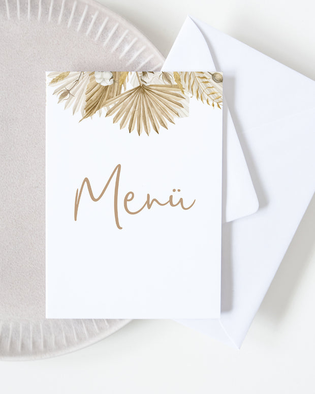 Boho - Menükarte zur Hochzeit Grußkarte Lieblingsmensch®
