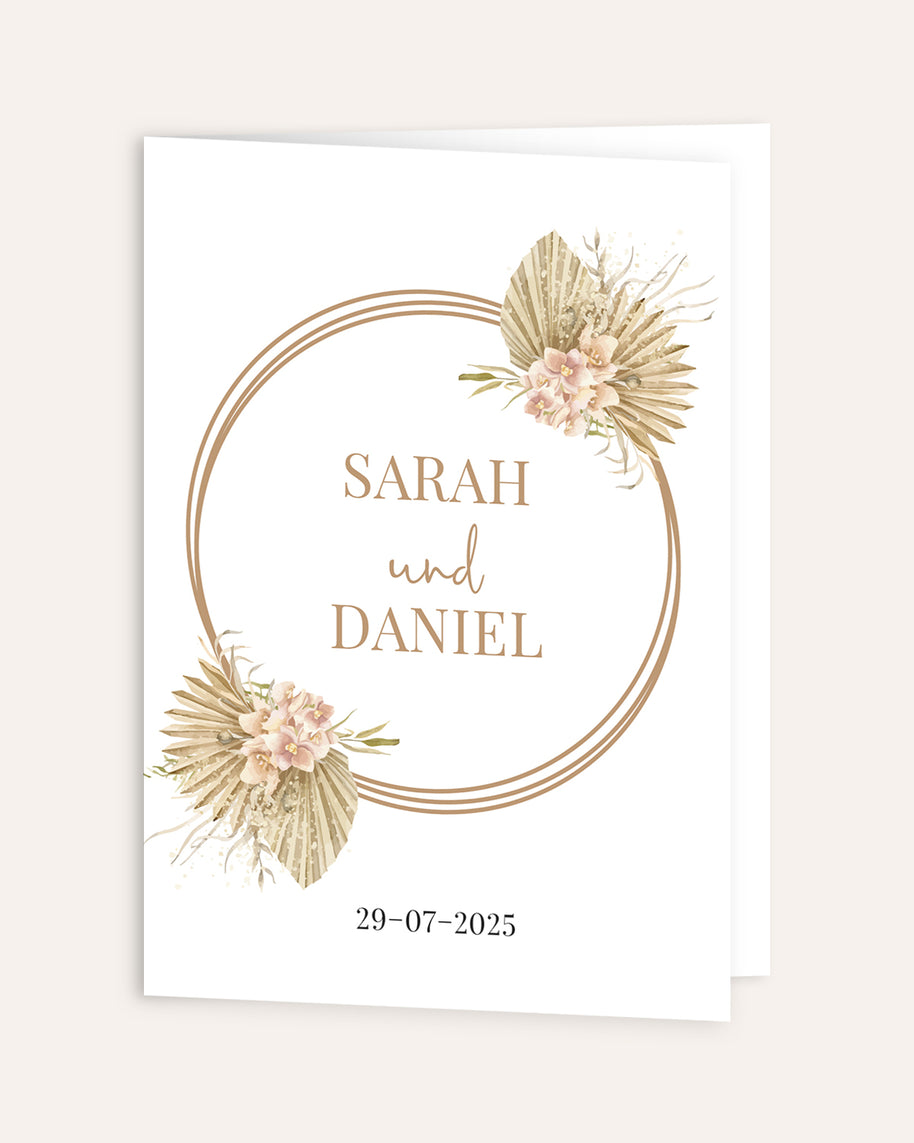 Boho - Kirchenheft zur Hochzeit Grußkarte Lieblingsmensch®