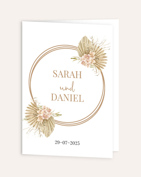 Boho - Kirchenheft zur Hochzeit Grußkarte Lieblingsmensch®