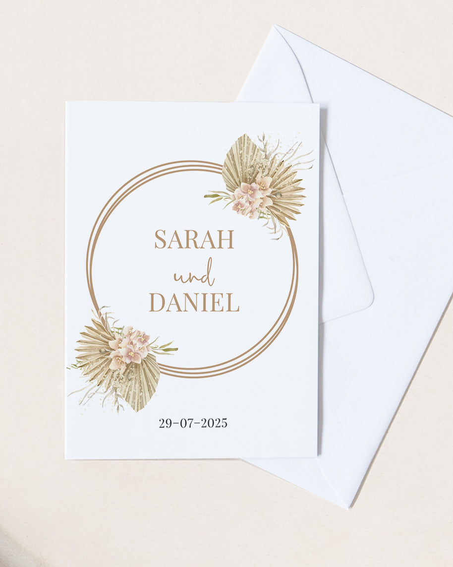 Boho - Kirchenheft zur Hochzeit Grußkarte Lieblingsmensch®