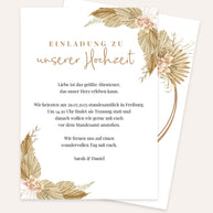 Boho - Einladung zu unserer Hochzeit - Einladungskarte Grußkarte Lieblingsmensch®