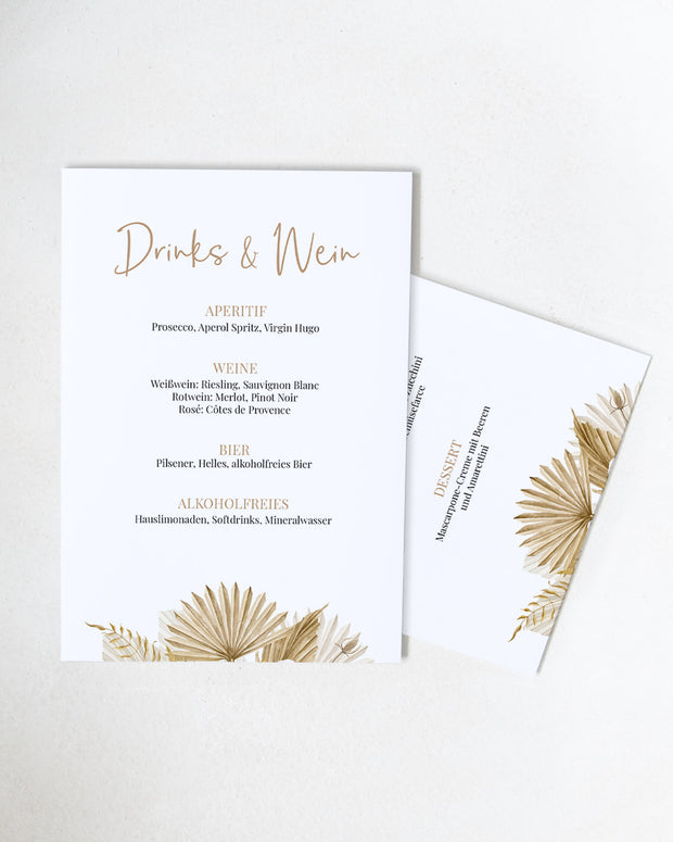 Boho - Menükarte zur Hochzeit Grußkarte Lieblingsmensch®