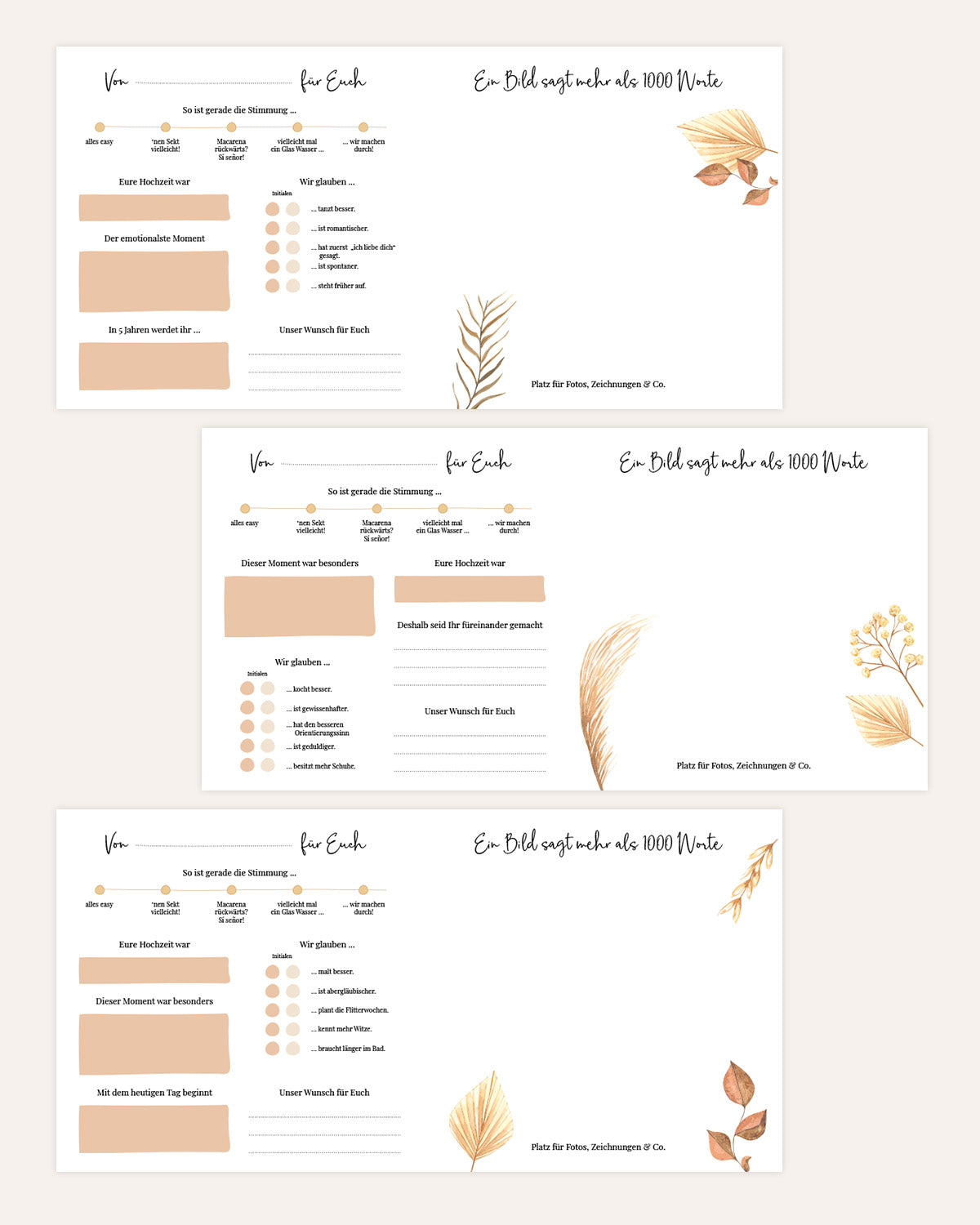 Gästebuch - Hochzeit | Boho Planer & Bücher Lieblingsmensch®