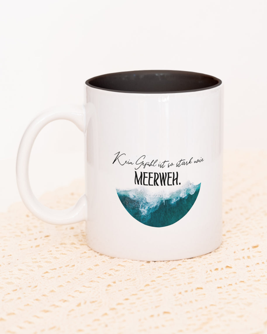 Meerweh - Tasse Schwarz Tasse Meerweh