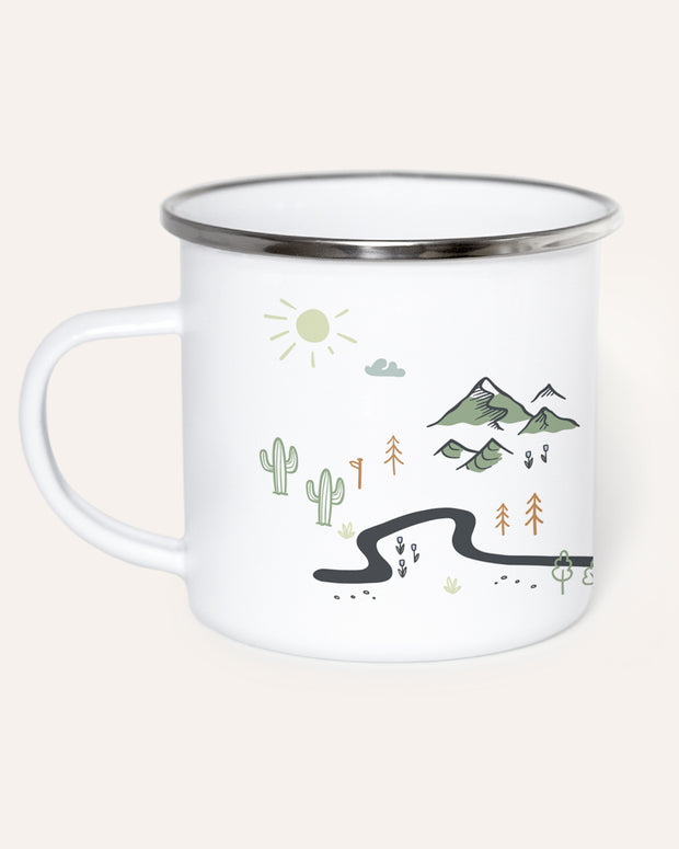 Unterwegs - Emaille Tasse Tasse Lieblingsmensch®