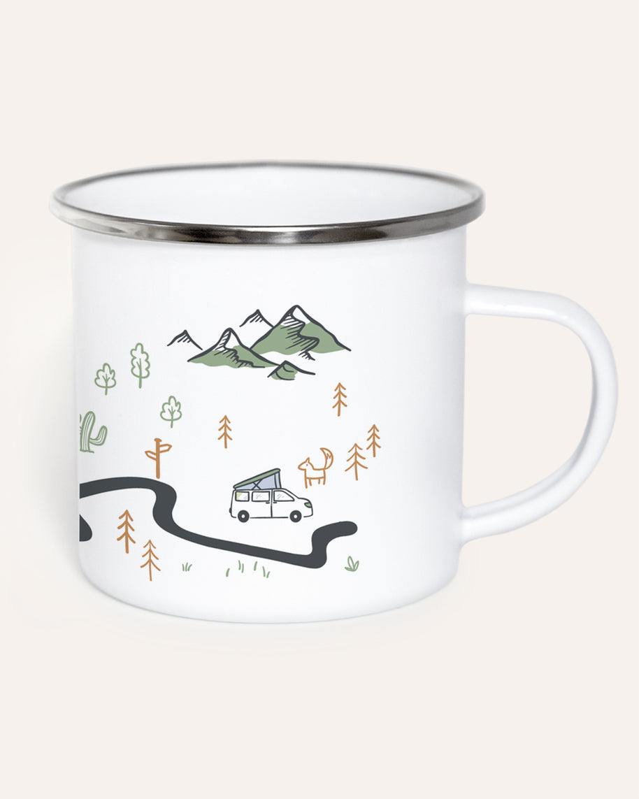 Unterwegs - Emaille Tasse Tasse Lieblingsmensch®