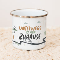 Unterwegs - Emaille Tasse Tasse Lieblingsmensch®