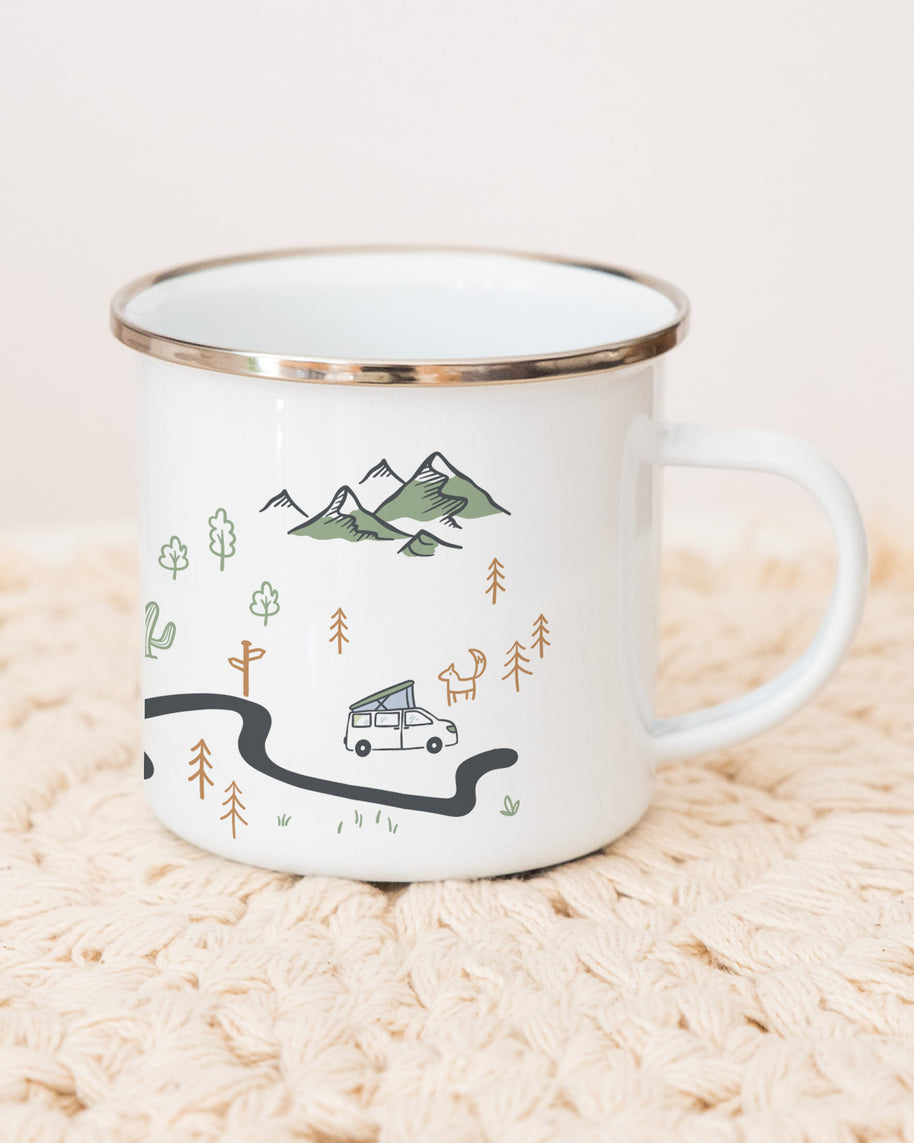Unterwegs - Emaille Tasse Tasse Lieblingsmensch®