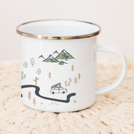 Unterwegs - Emaille Tasse Tasse Lieblingsmensch®
