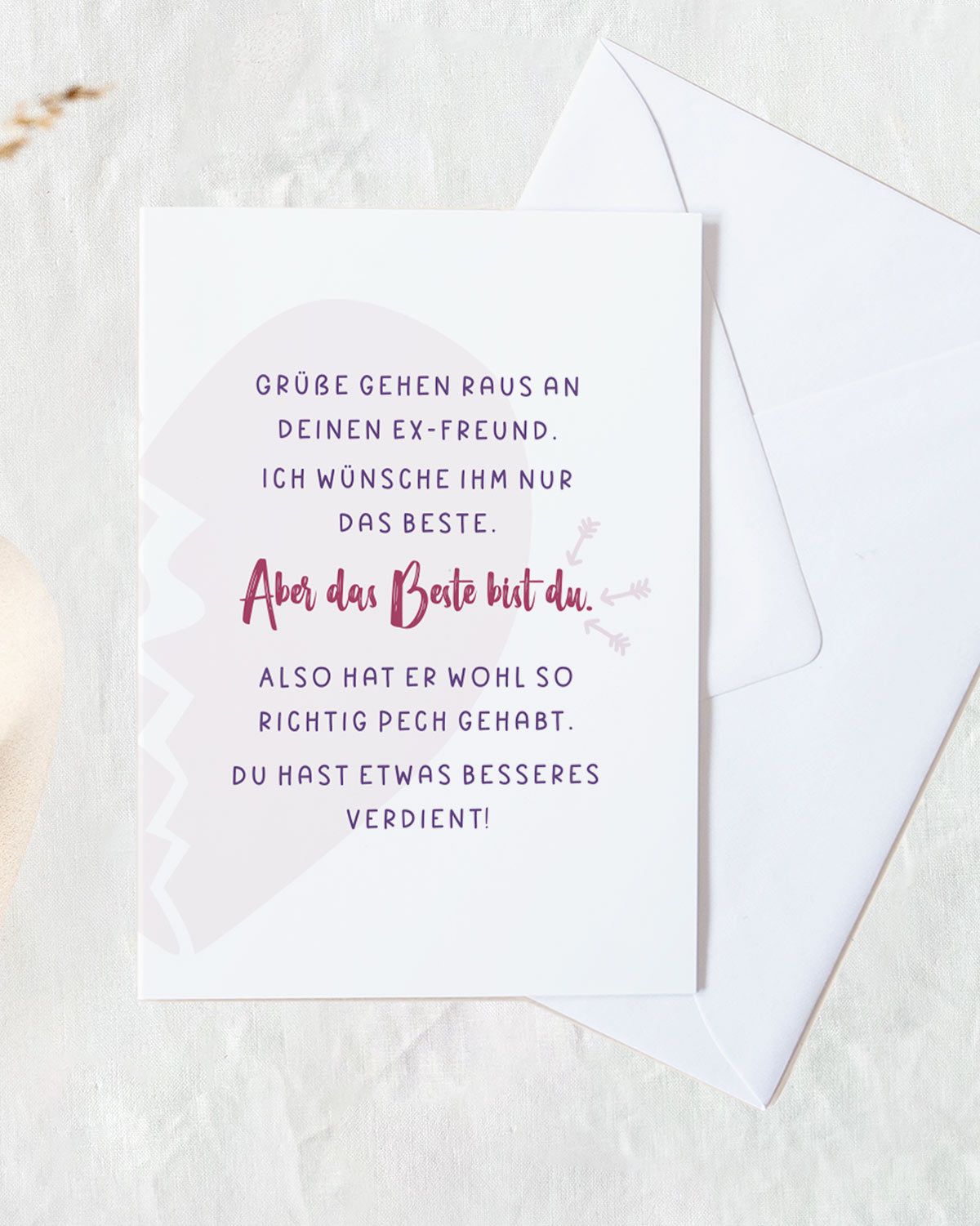 Grüße gehen raus an deinen Ex-Freund. - Grußkarte Grußkarte Lieblingsmensch®
