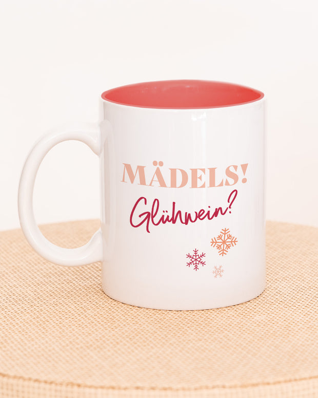Motiv: Mädels! Glühwein? - VS" Tasse Rot Tasse VOLLZEITPRINZESSIN