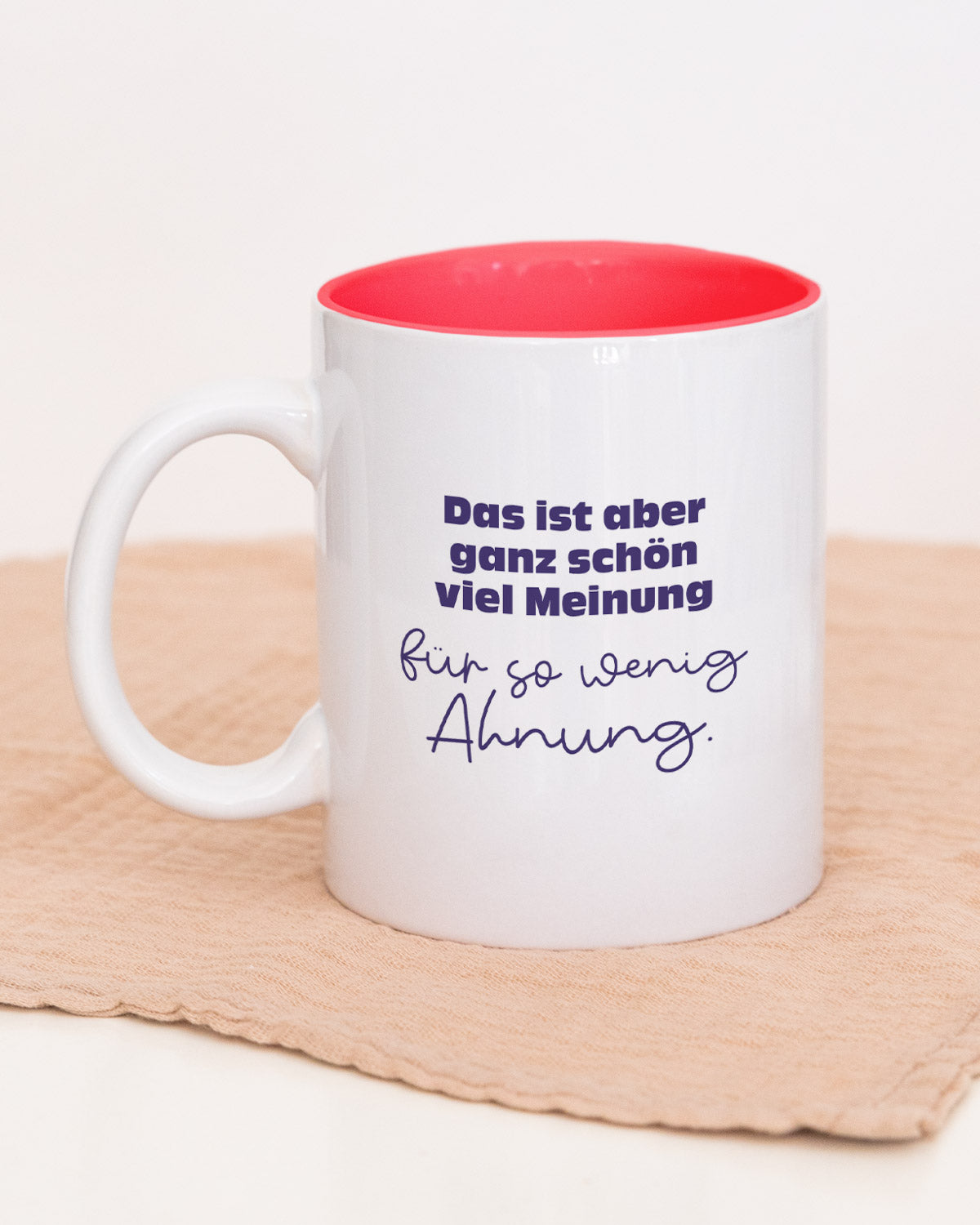 Viel Meinung - Tasse Rot Tasse Lieblingsmensch®