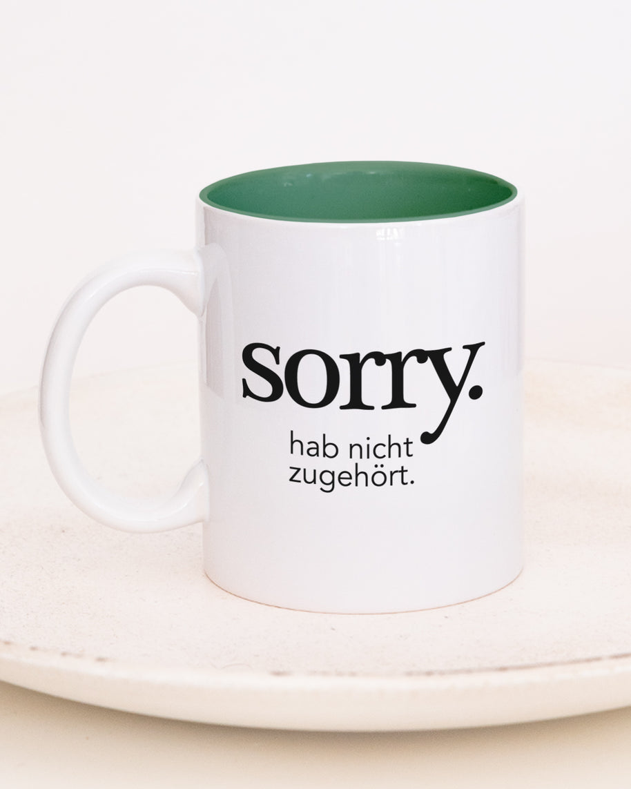 Sorry - Tasse Dunkelgrün Tasse VISUAL STATEMENTS
