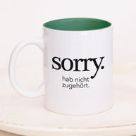 Sorry - Tasse Dunkelgrün Tasse VISUAL STATEMENTS