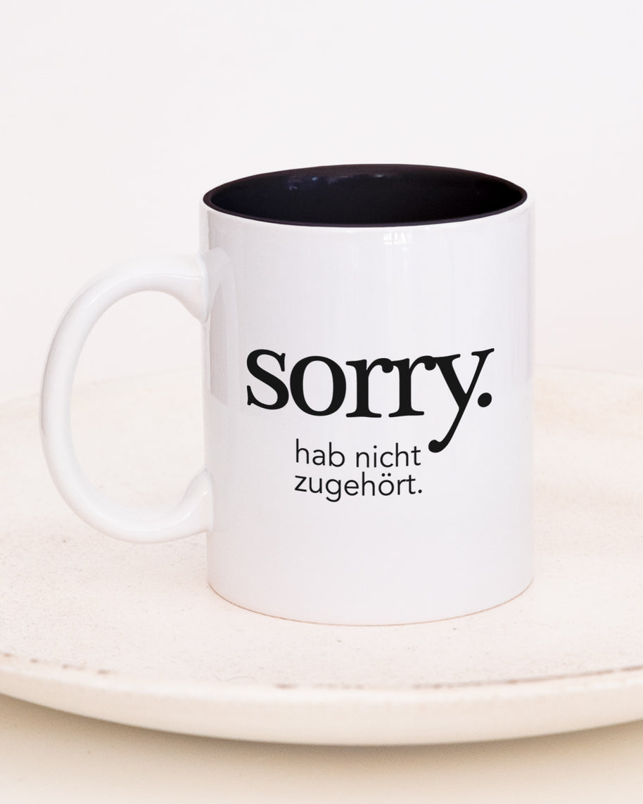 Sorry - Tasse Schwarz Tasse VISUAL STATEMENTS