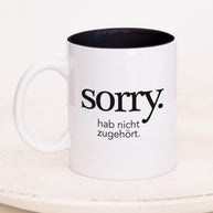 Sorry - Tasse Schwarz Tasse VISUAL STATEMENTS