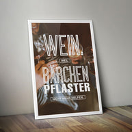 Poster Wein Bärchen Pflaster 