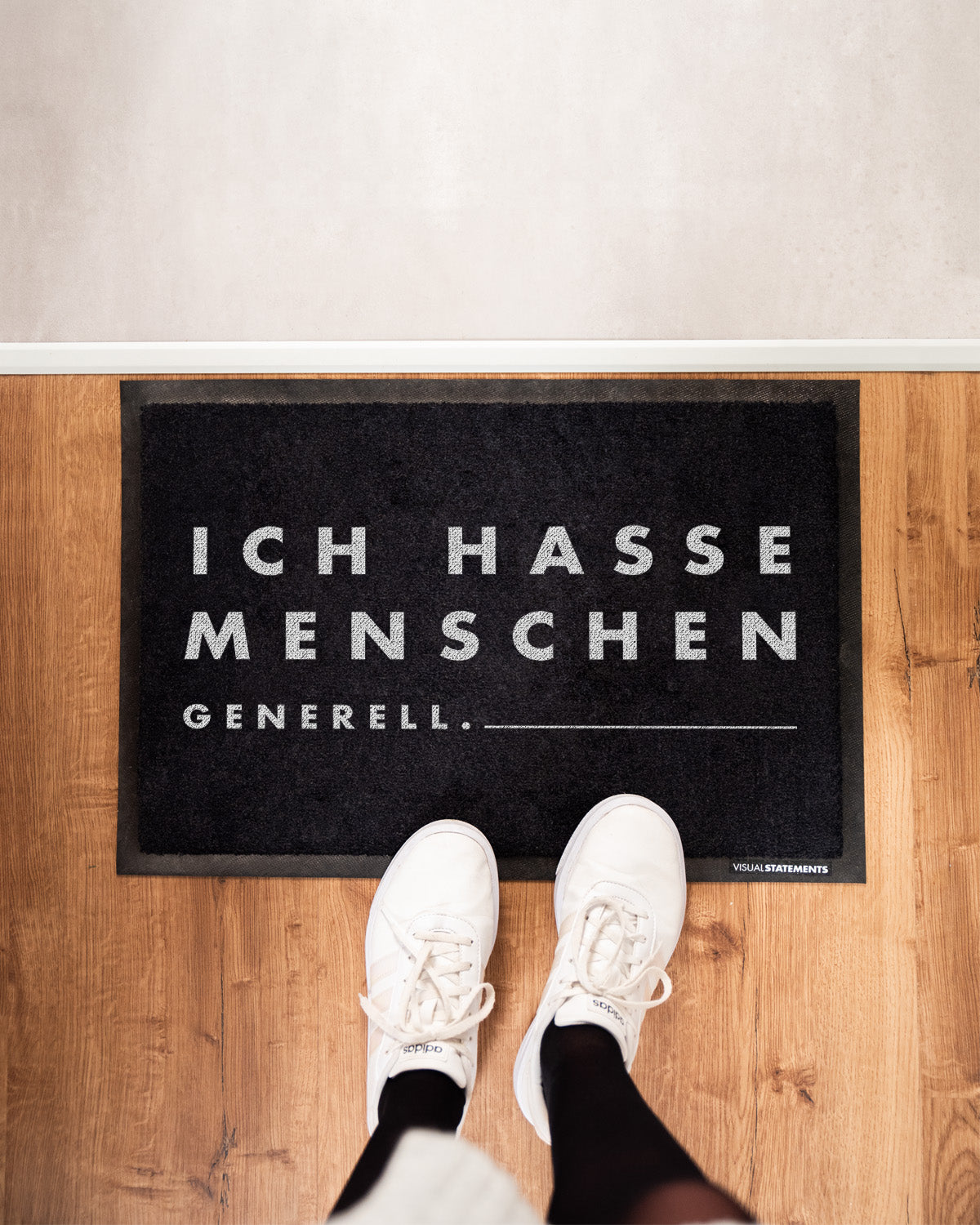 „Ich Hasse Menschen“ Fußmatte – 35x50 Cm, Ohne Rand, Rutschfeste Unterseite, Lustiger Statement-Teppich Für Tür Oder Büro