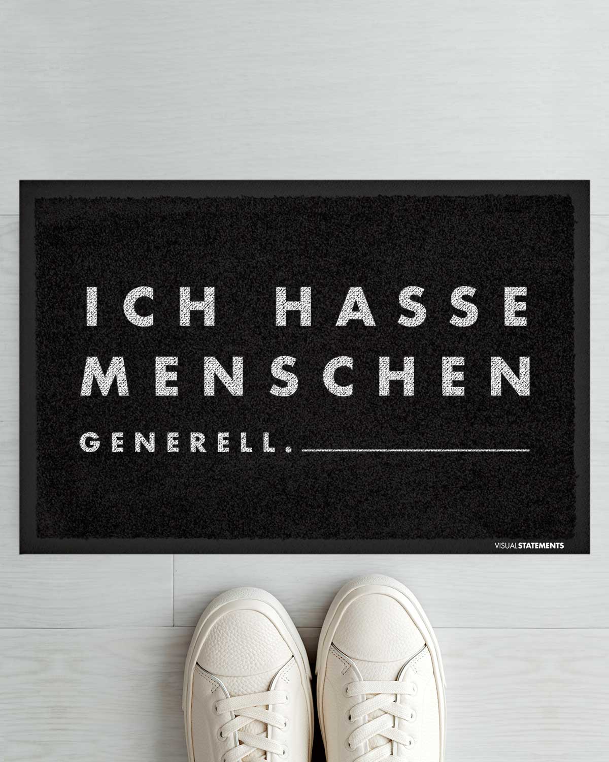 „Ich Hasse Menschen“ Fußmatte – 35x50 Cm, Ohne Rand, Rutschfeste Unterseite, Lustiger Statement-Teppich Für Tür Oder Büro