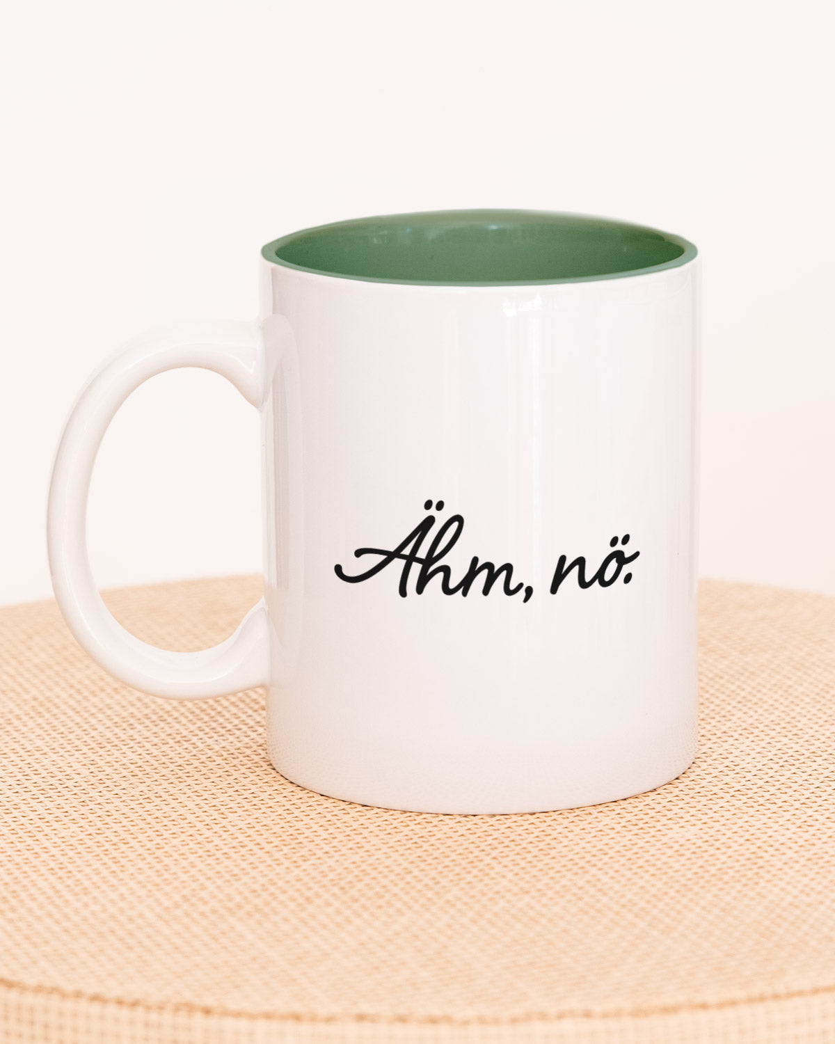 Ähm, nö. - Tasse Dunkelgrün Tasse Visual Statements®