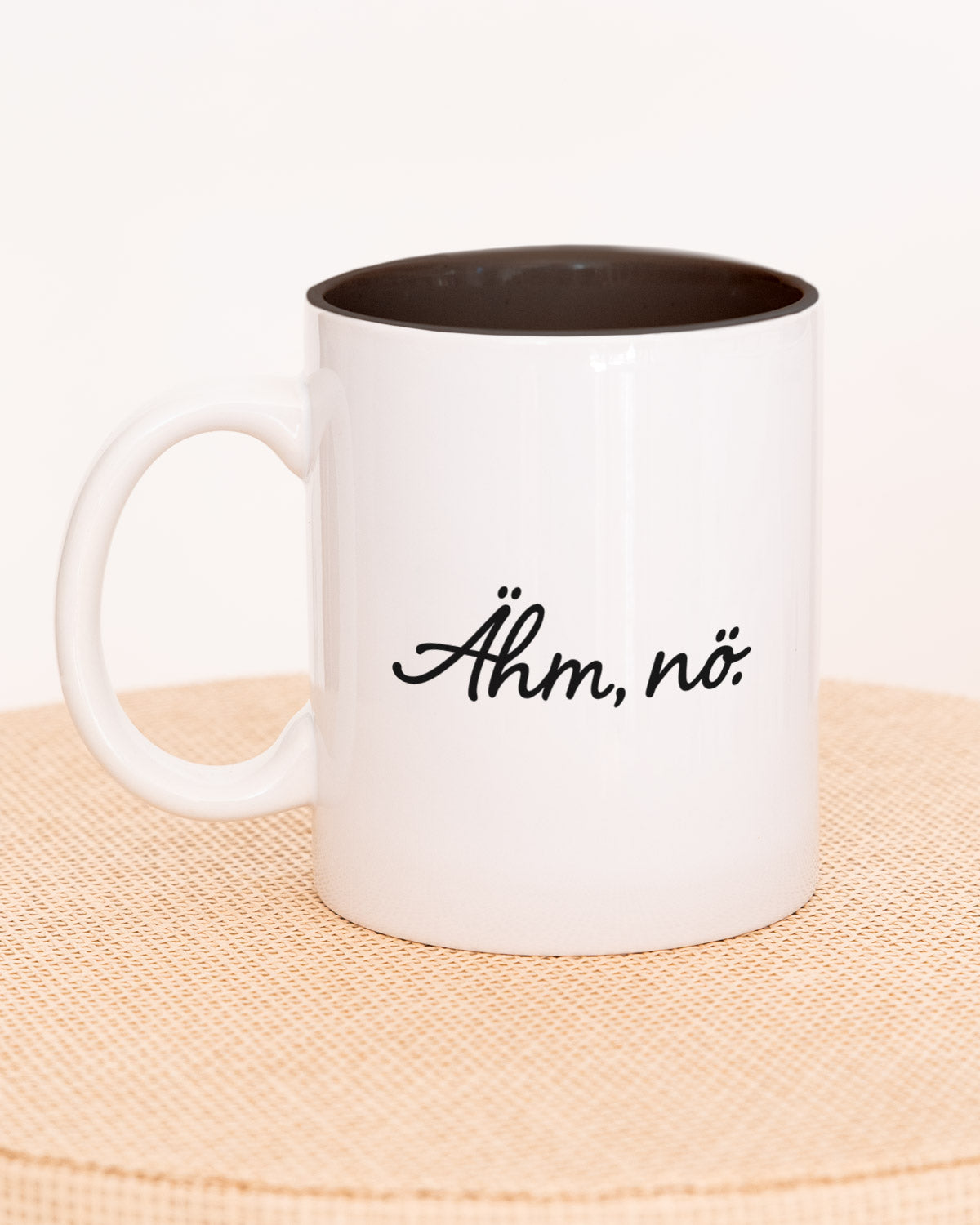 Ähm, nö. - Tasse Schwarz Tasse Visual Statements®