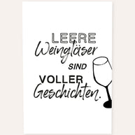Leere Weingläser - Poster