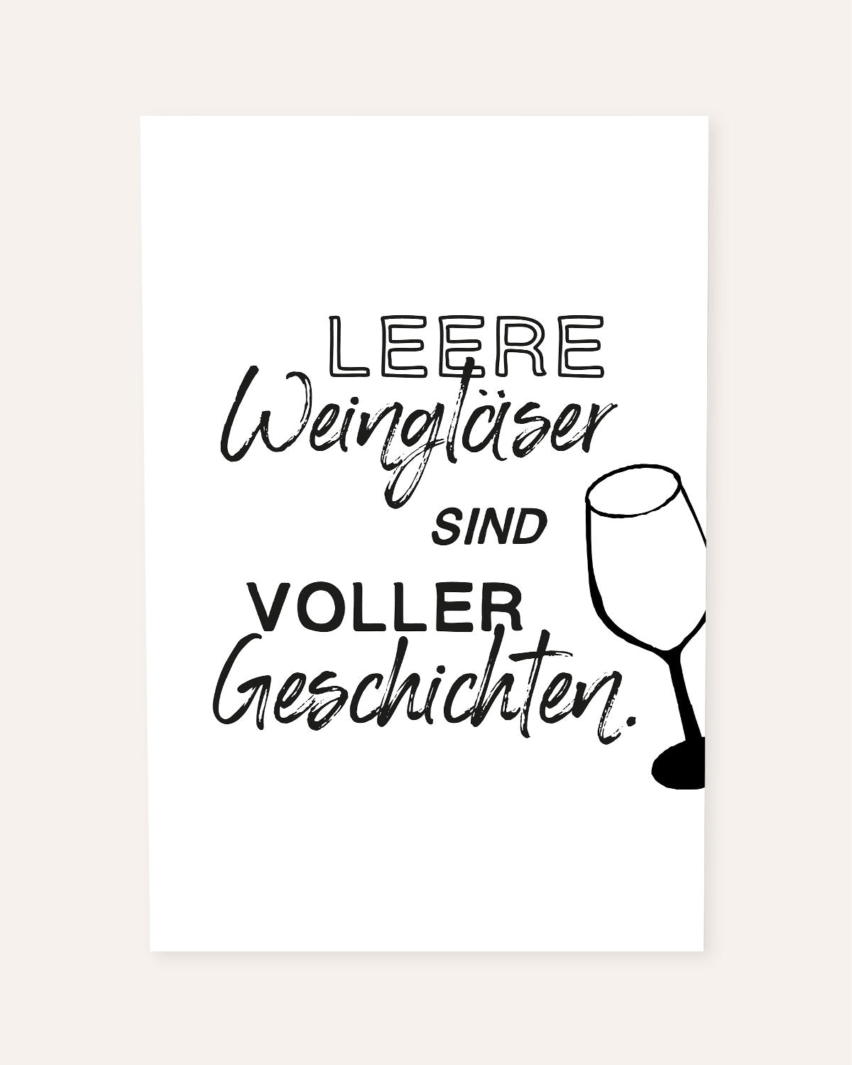 Leere Weingläser - Poster Poster Visual Statements®