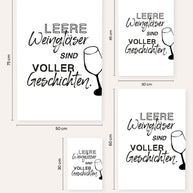 Leere Weingläser - Poster