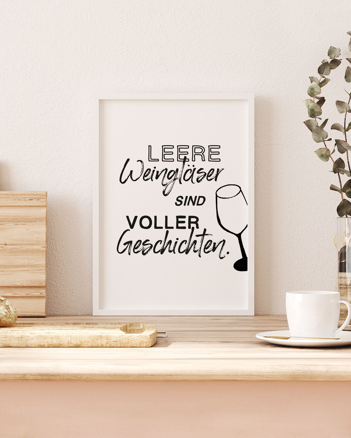 Leere Weingläser - Poster Poster Visual Statements®