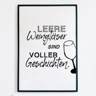 Leere Weingläser - Poster
