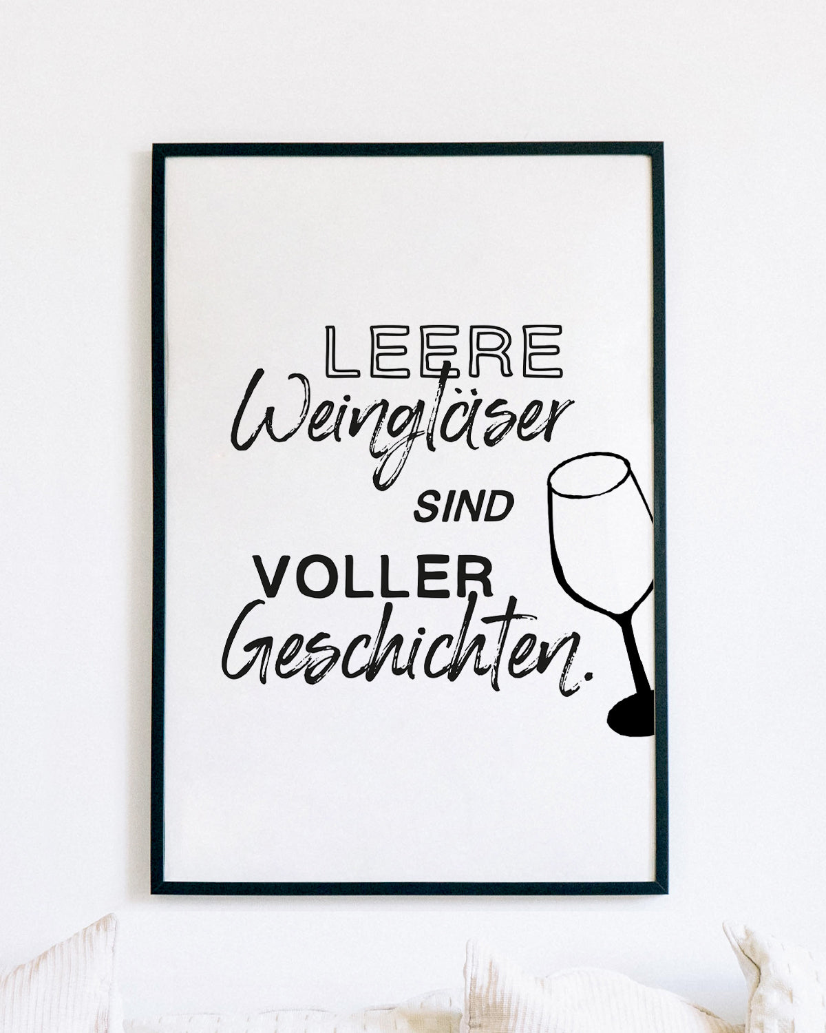 Leere Weingläser - Poster Poster Visual Statements®