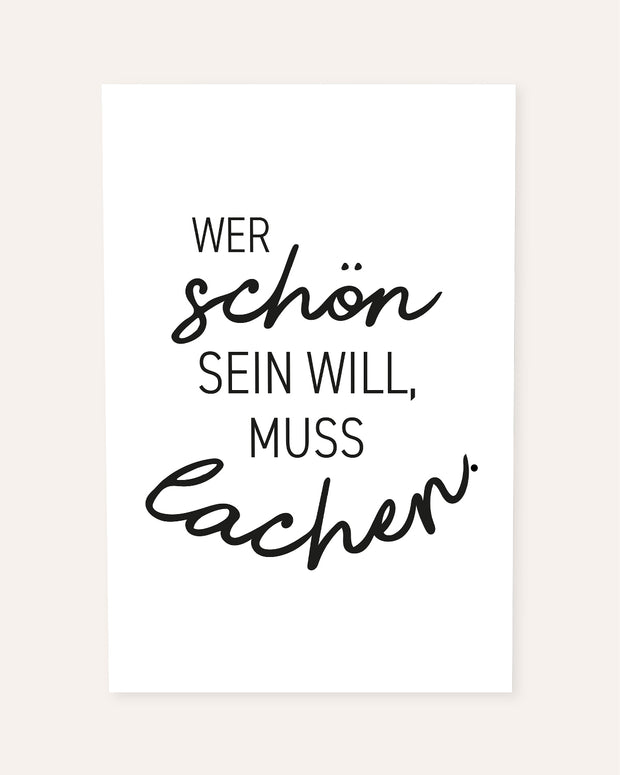 Wer schön sein will - Poster