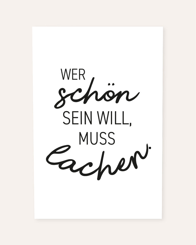Wer schön sein will - Poster