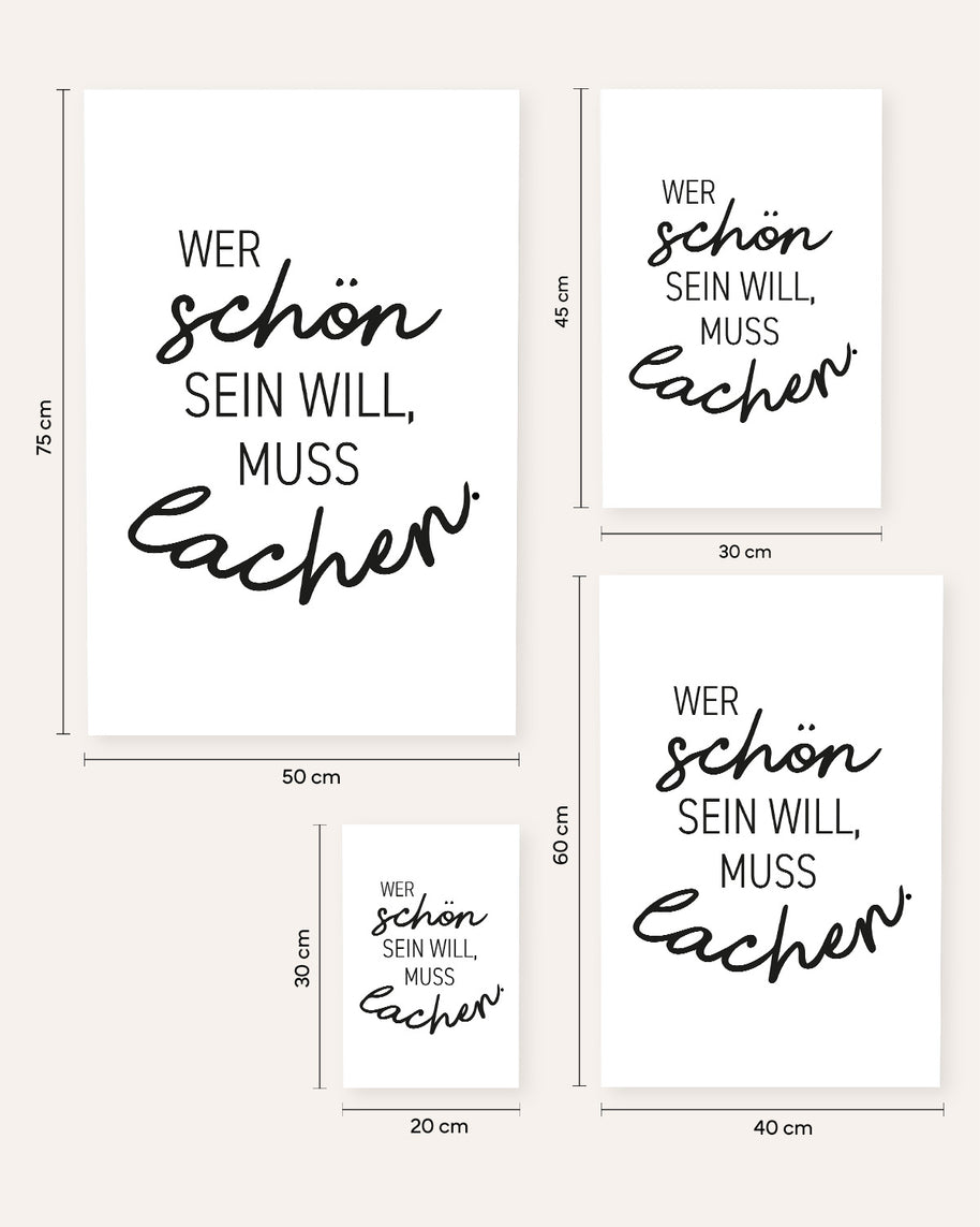 Wer schön sein will - Poster