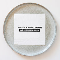 Willkommen - Serviette