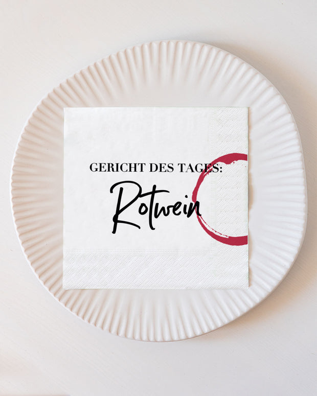 Rotwein - Serviette