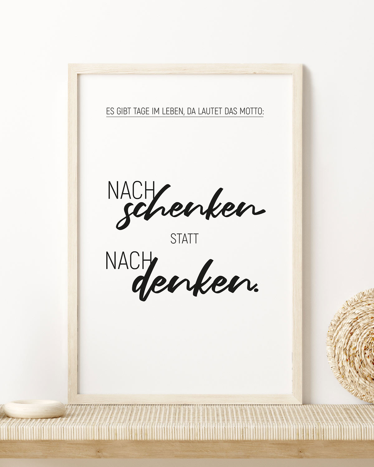 Nachschenken statt nachdenken - Poster Poster Visual Statements®