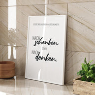 Poster Nachschenken Nachdenken