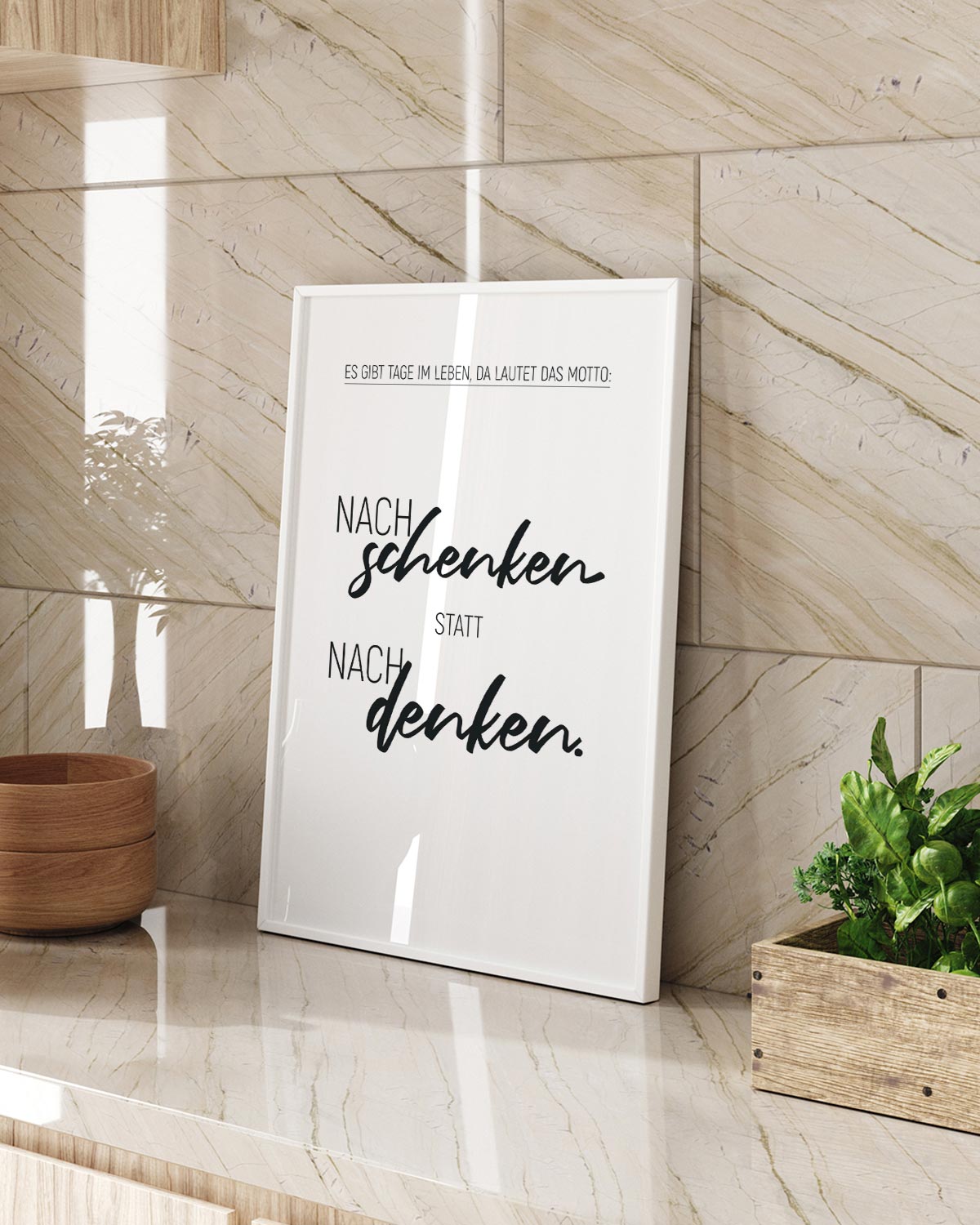 Nachschenken statt nachdenken - Poster Poster Visual Statements®