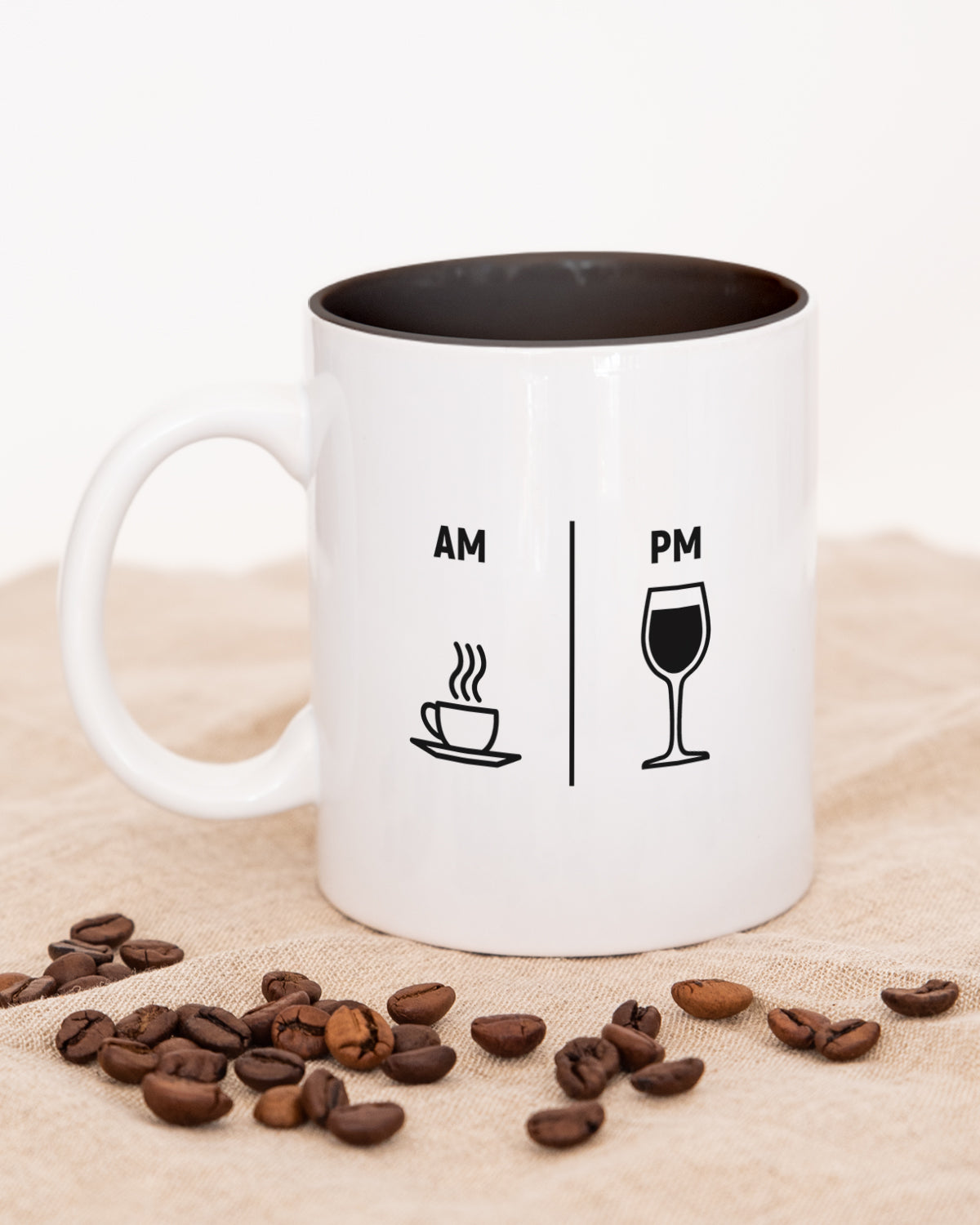 AM PM - Tasse Schwarz Tasse Visual Statements®