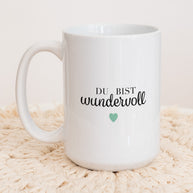 Du bist wundervoll - Jumbotasse Tasse VISUAL STATEMENTS
