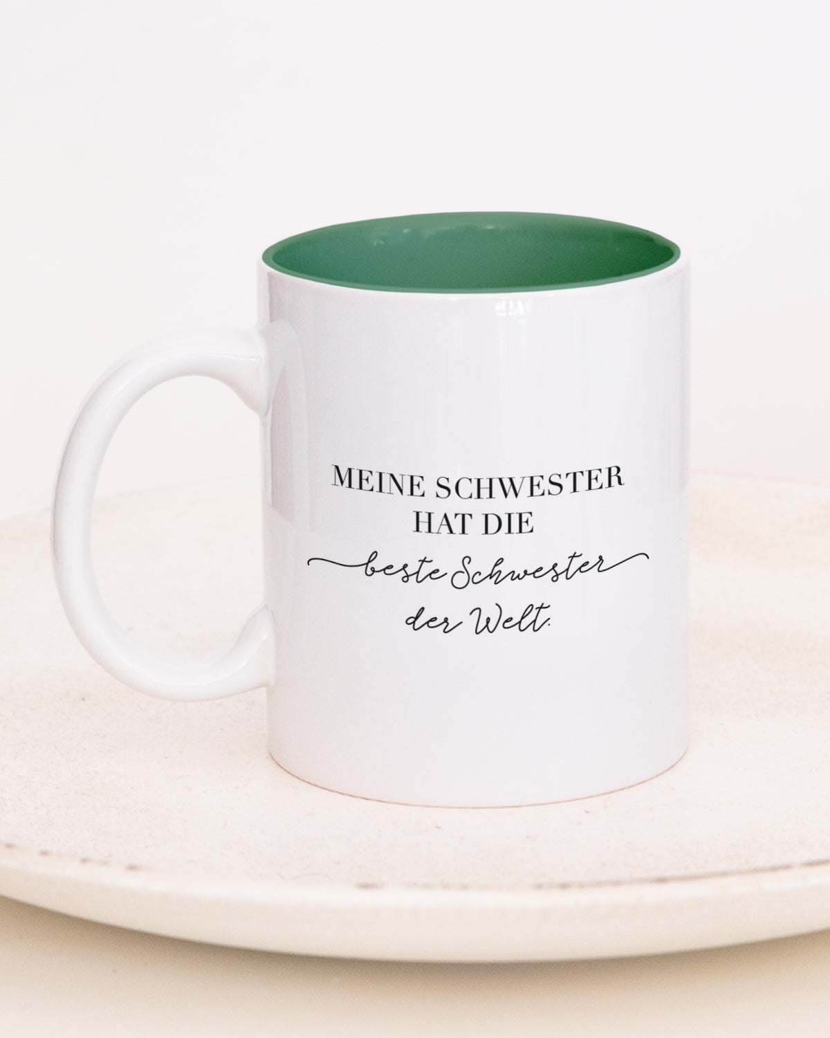 Beste Schwester - Tasse Dunkelgrün Tasse Visual Statements®