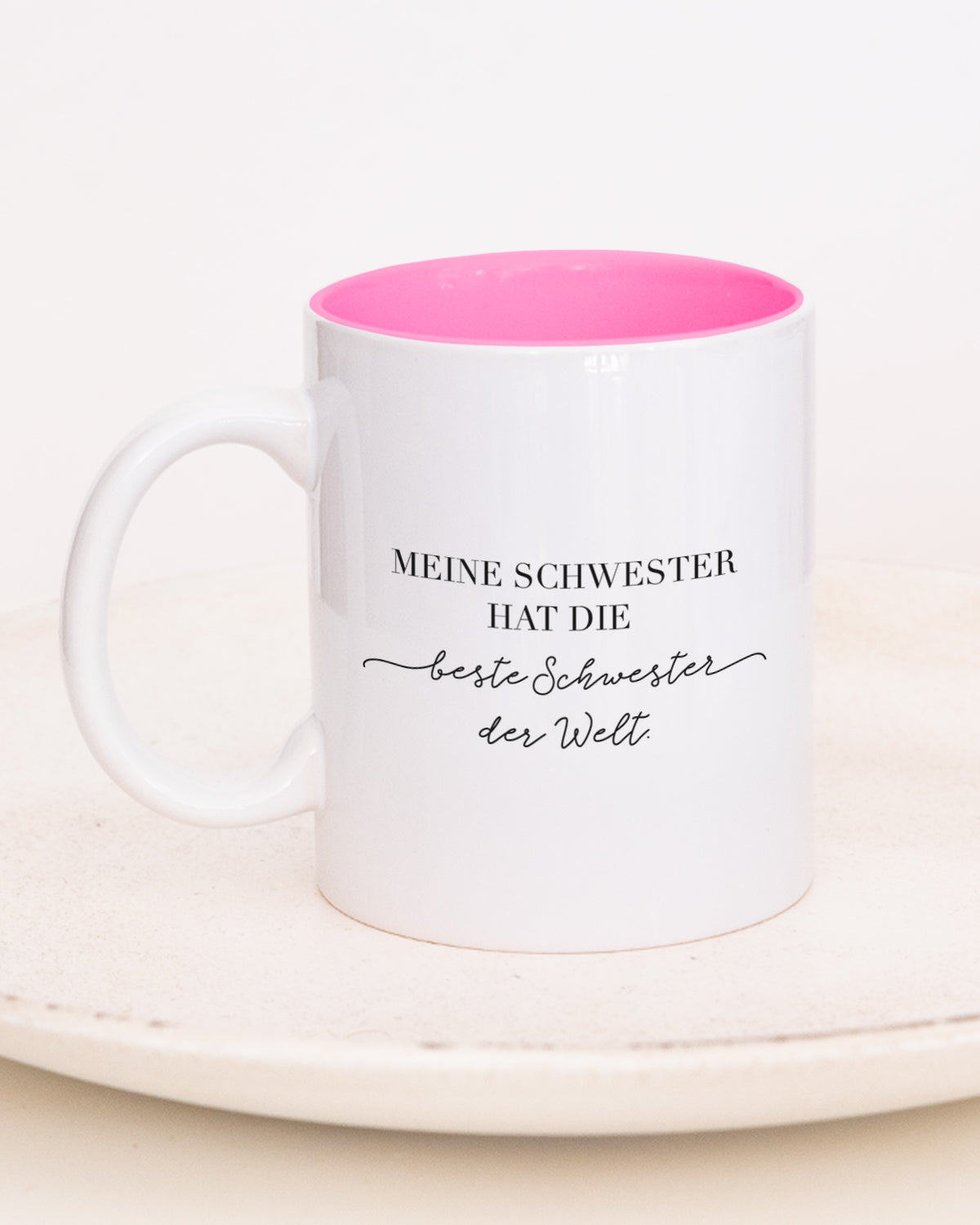 Beste Schwester - Tasse Pink Tasse Visual Statements®