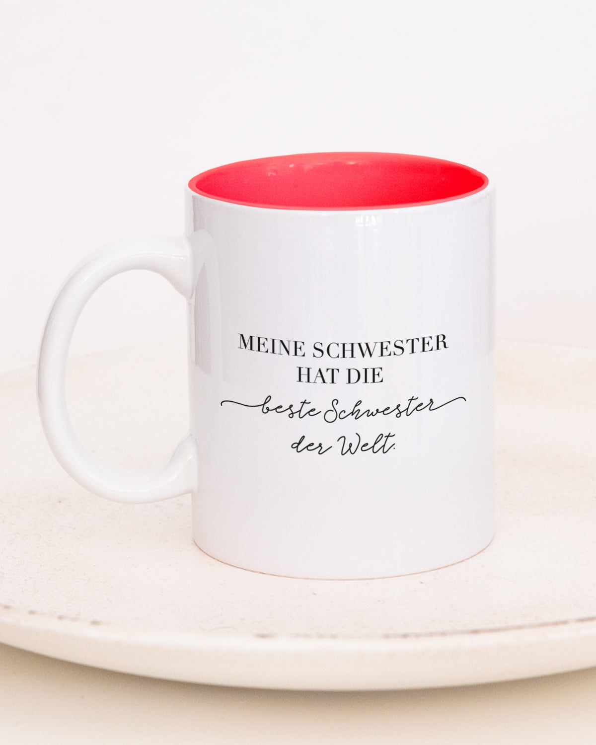 Beste Schwester - Tasse Rot Tasse Visual Statements®
