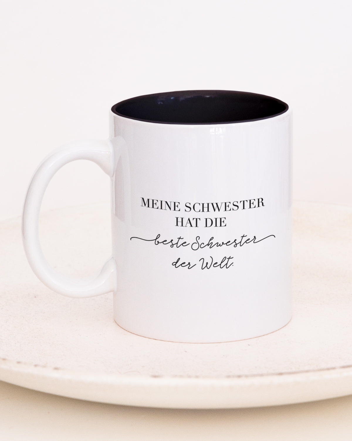Beste Schwester - Tasse Schwarz Tasse Visual Statements®