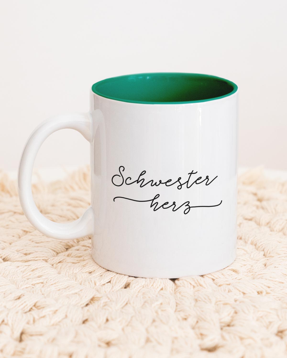 Schwesterherz - Tasse Dunkelgrün Tasse Visual Statements®