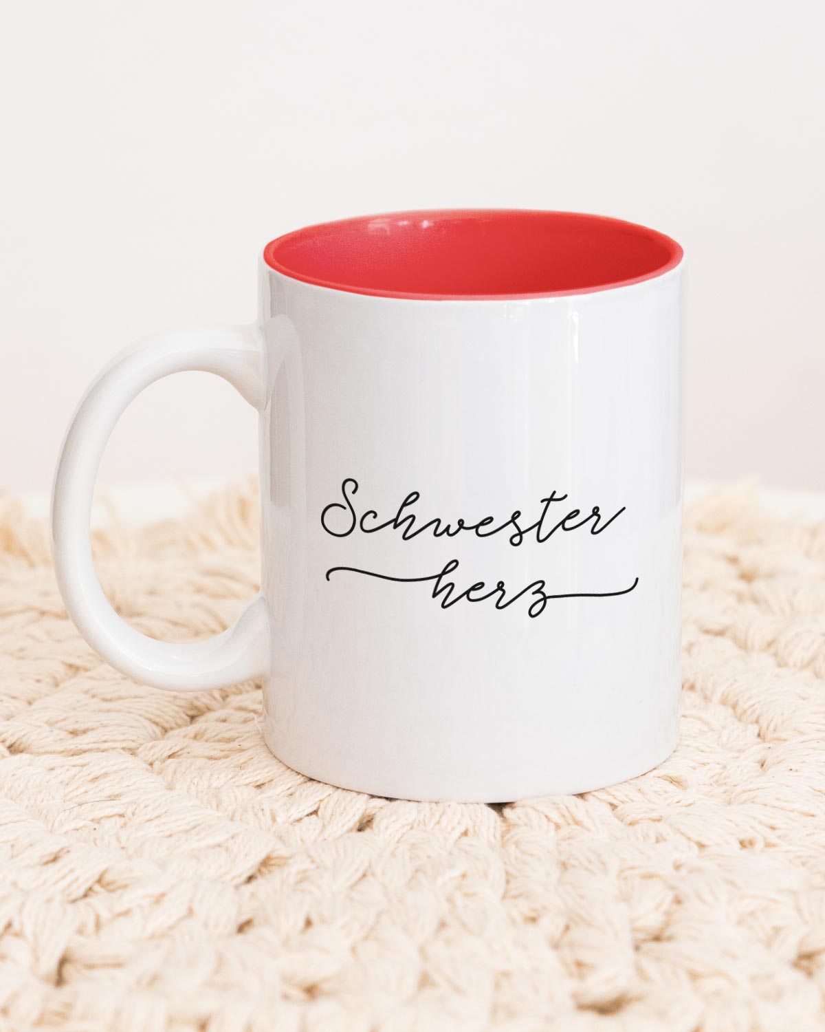 Schwesterherz - Tasse Rot Tasse Visual Statements®