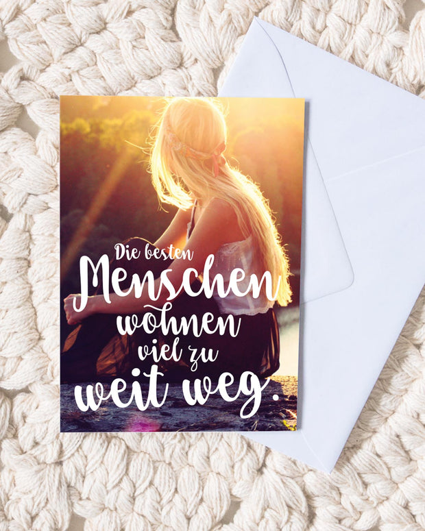 Die besten Menschen - Grußkarte
