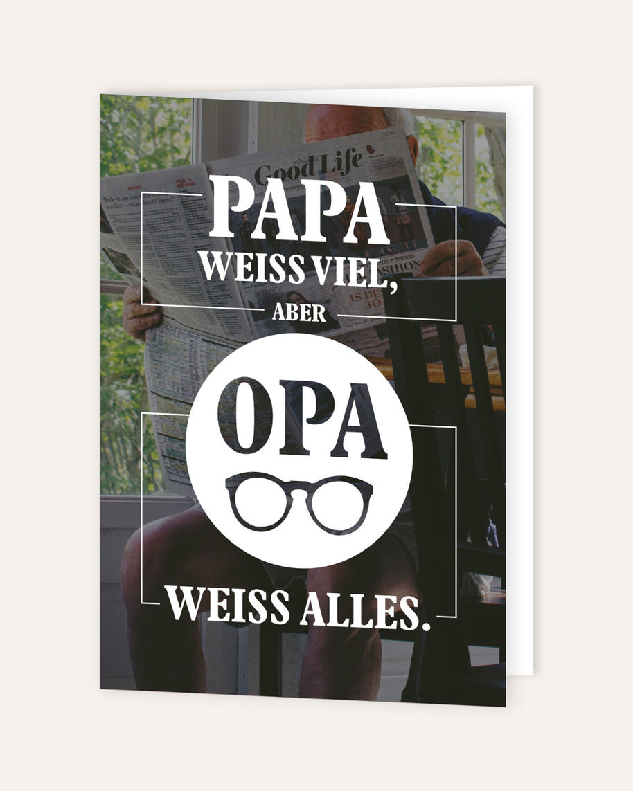 Opa weiss alles - Grußkarte
